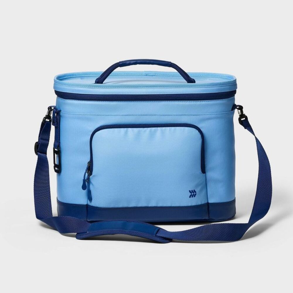 21.7L Soft Sided 30 Cans/ 23 qt Cooler Blue - All In Motion